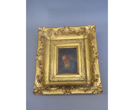 Circle of Karl Wilhelm Ernst Dietrich (Weimar 1712-1774) Original Oil on Panel, three quarter portrait, approx 12.6 x 9.1 cms