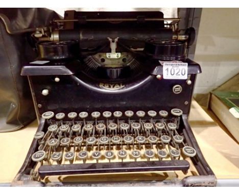 Royal Mechanical typewriter with cover and spare ribbon. Not available for in-house P&amp;P 