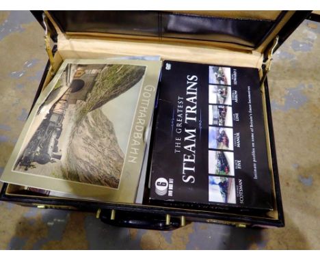 Briefcase of mainly railway ephemera. Not available for in-house P&amp;P 