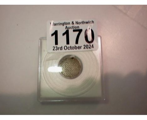 Engraved lords prayer on a silver threepence. UK P&amp;P Group 0 (£6+VAT for the first lot and £1+VAT for subsequent lots) 