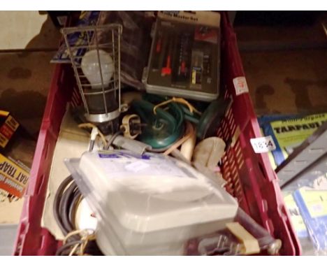 Mixed tools, inspection lamp, ceiling extractor fan and building trowels. Not available for in-house P&amp;P