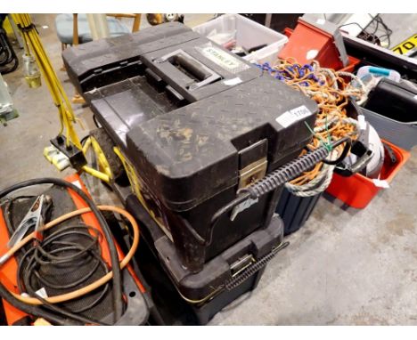 Two mobile Stanely tool chests. Not available for in-house P&amp;P 