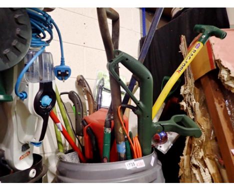 Bin of mixed tools, including Flingball. Not available for in-house P&amp;P
