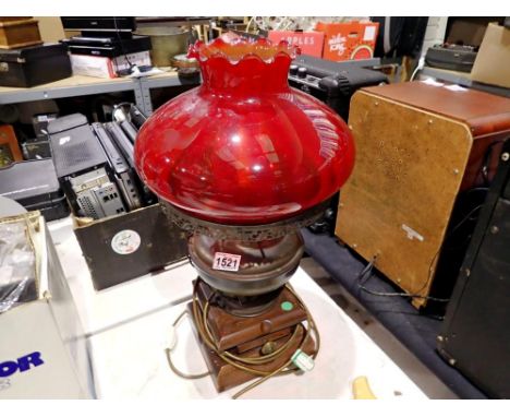 Converted paraffin to electric lamp. All electrical items in this lot have been PAT tested for safety and have passed. This d