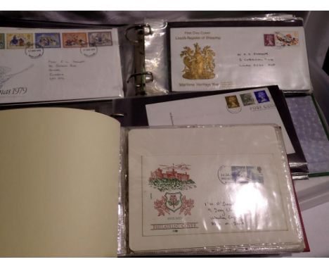 Three albums of English first day covers. UK P&amp;P Group 2 (£20+VAT for the first lot and £4+VAT for subsequent lots) 