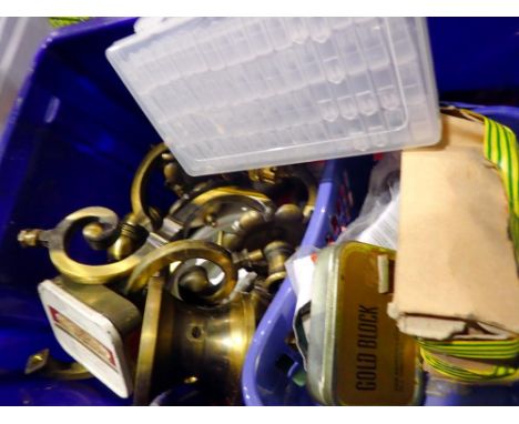 Mixed tools and brass fittings. Not available for in-house P&amp;P 