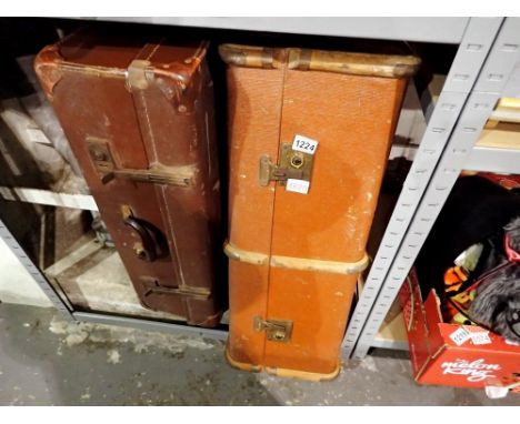 Five vintage trunks and suitcases. Not available for in-house P&amp;P 