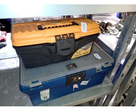 Two tool boxes with mixed tool contents. Not available for in-house P&amp;P 