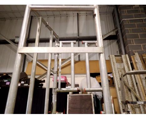 Platform ladder missing platform and one wheel. Not available for in-house P&amp;P 