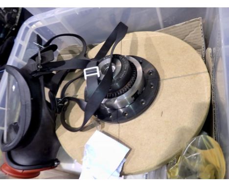 Mixed tools to include a gas mask. Not available for in-house P&amp;P 