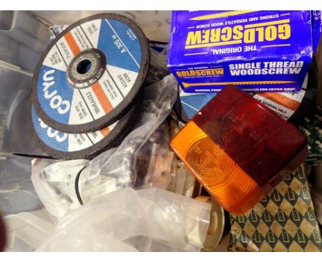 Mixed tools and fixings to include cutting discs and screws. Not available for in-house P&amp;P 