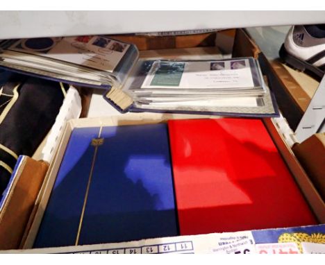 Five stamp albums with GB stamps and a folder of 1960's/1970's first day covers. Not available for in-house P&amp;P 