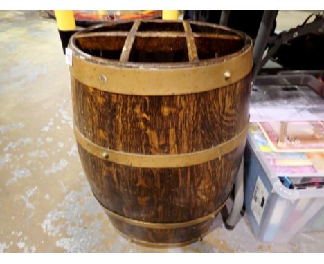 Barrel converted to an umbrella/walking stick stand. Not available for in-house P&amp;P 