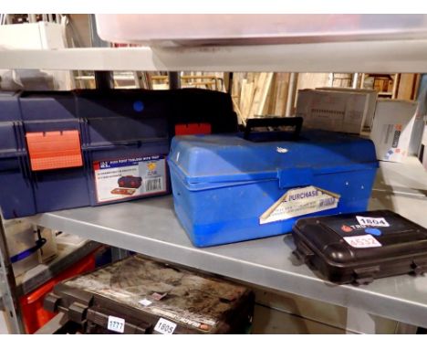 Two toolboxes with tool contents and a tactical flashlight. Not available for in-house P&amp;P 