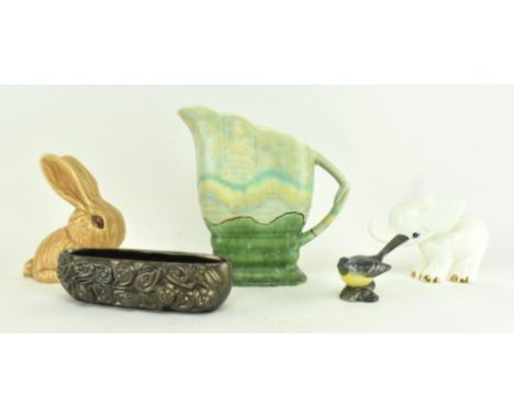 Beswick &amp; Sylvac - a collection of five vintage 20th century porcelain and ceramic figurines. The lot to comprise a Sylva