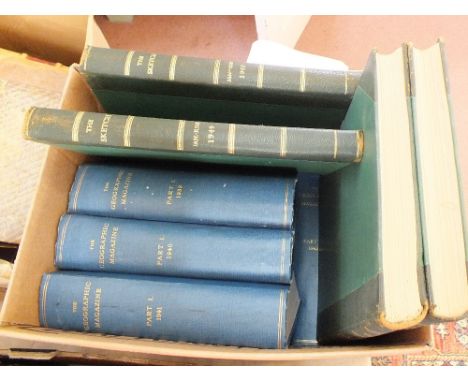 Various volumes on the Geographic Magazine 1930's/40's and The Sketch 1940's/50's