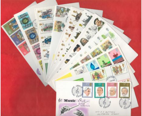 12 GB First Day Covers incl Jane Austen, Year Of The Child 1979, Christmas. We combine postage on multiple winning lots and c