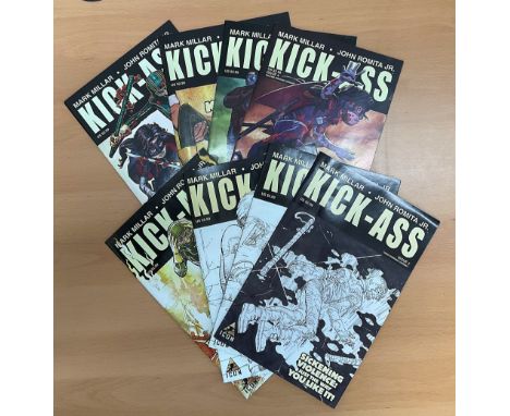 Kick-Ass original comic book collection issues 1-8. This collection by Mark Millar and John Romita Jr. is in great condition 