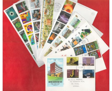 Selection Of 12 GB First Day Covers incl Science Fiction, Christmas 1971. We combine postage on multiple winning lots and can