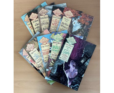 Classic Illustrated comic book collection featuring a total of 15 comic books. Titles include Robinson Crusoe, The Island Of 