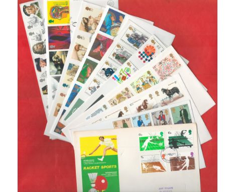 12 x GB First Day Covers incl Inventors Tale, Sir Rowland Hill, Folklore. We combine postage on multiple winning lots and can