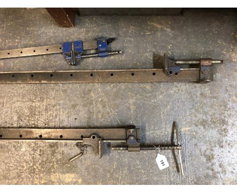 THREE LARGE SASH CLAMPS. 
