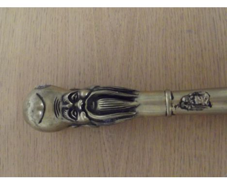 Brass Oriental, Buddha, walking stick
