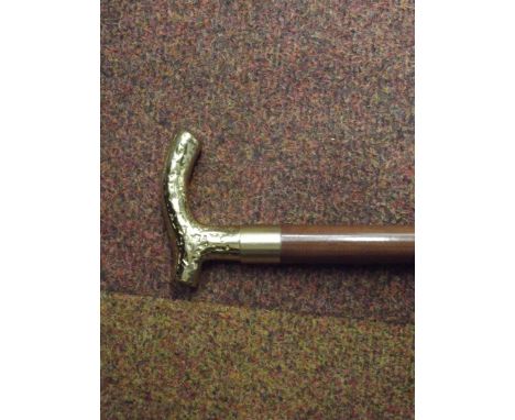 Brass handled walking stick