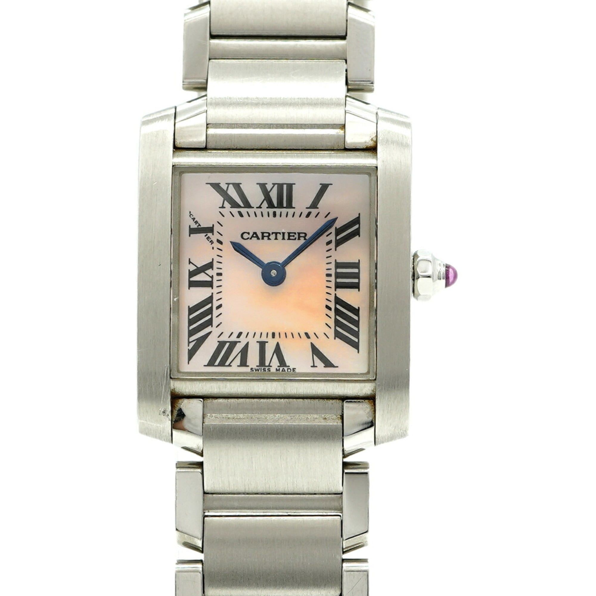 Cartier Tank FranÃ§aise SM W51028Q3 Pink Dial Women's Watch