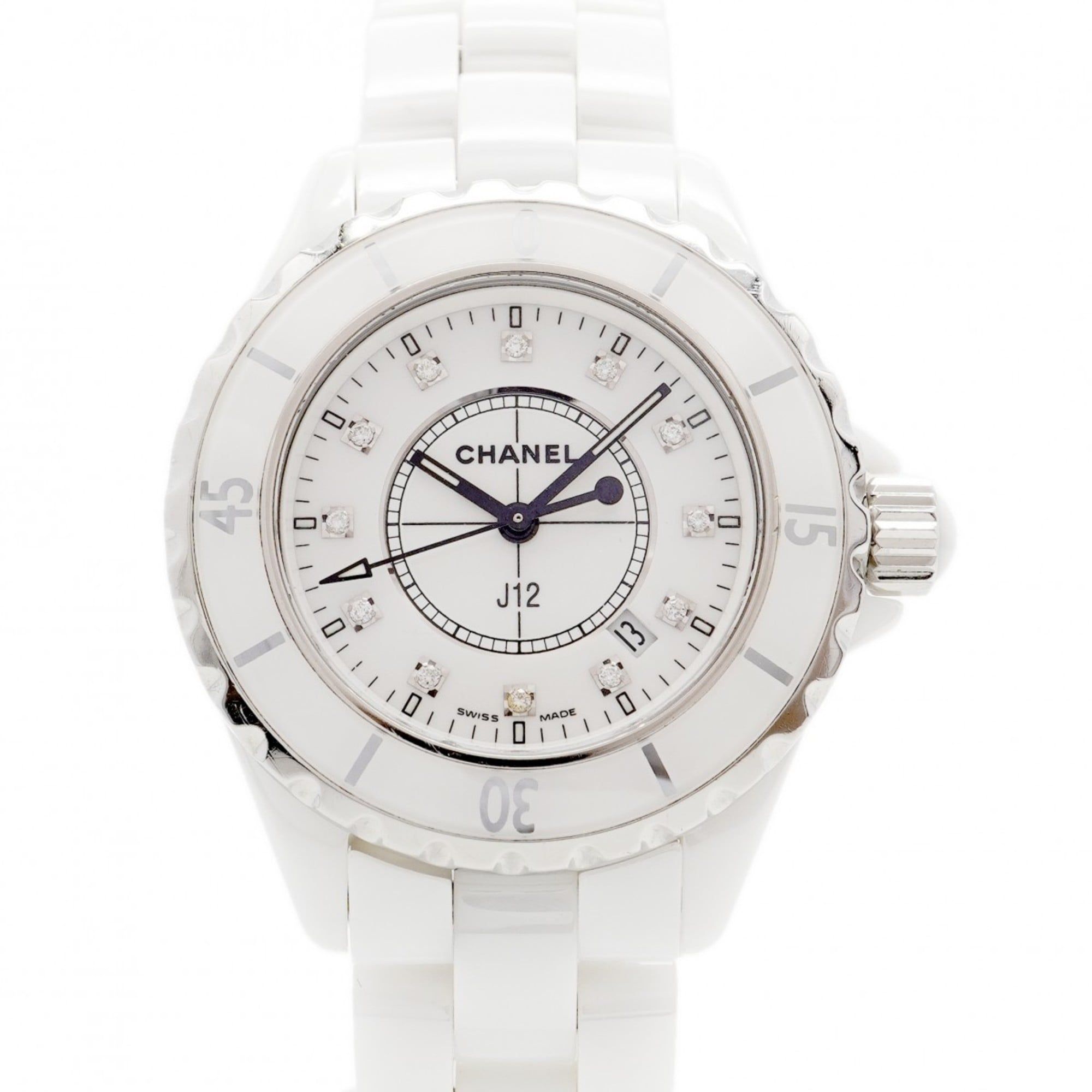 Chanel J12 H1628 White Dial Women's Watch