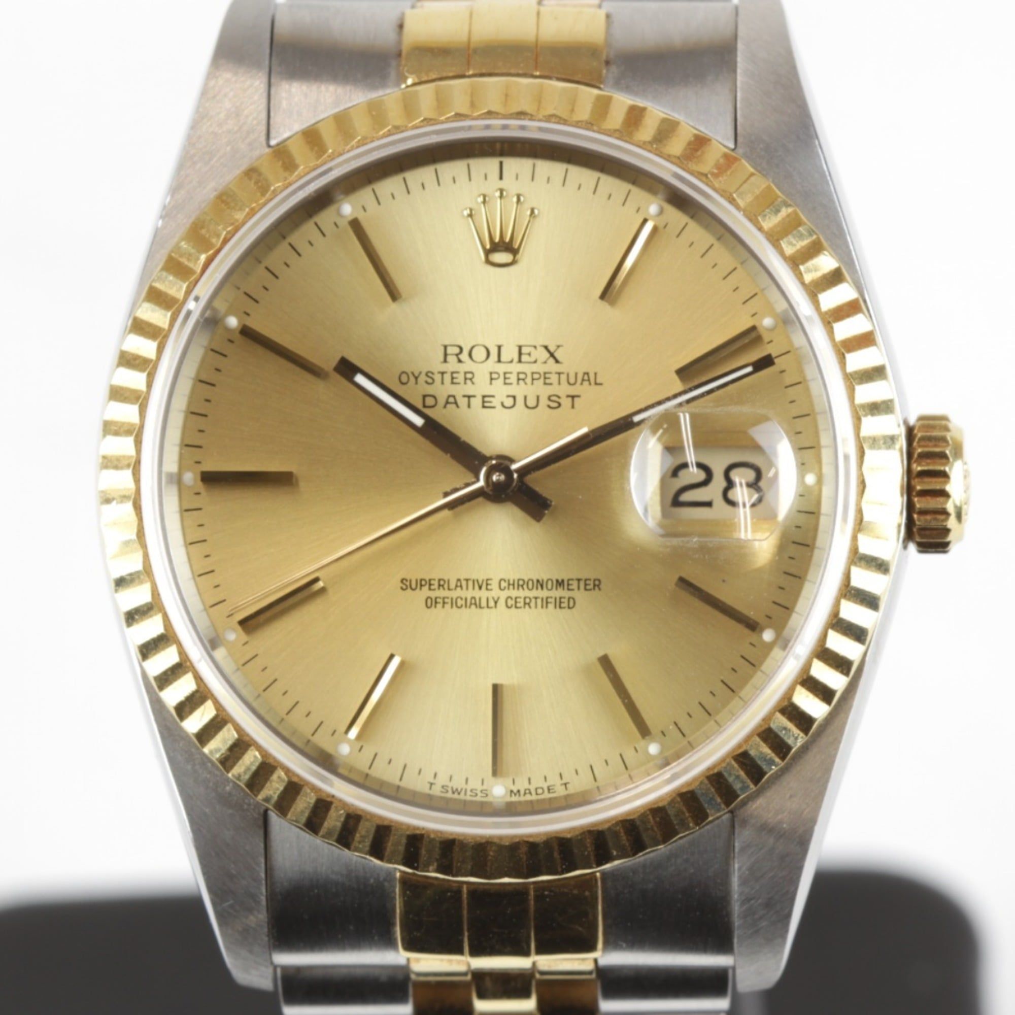 ROLEX Rolex 16223 Datejust Men's Stainless Steel Automatic Watch in Gold and Silver