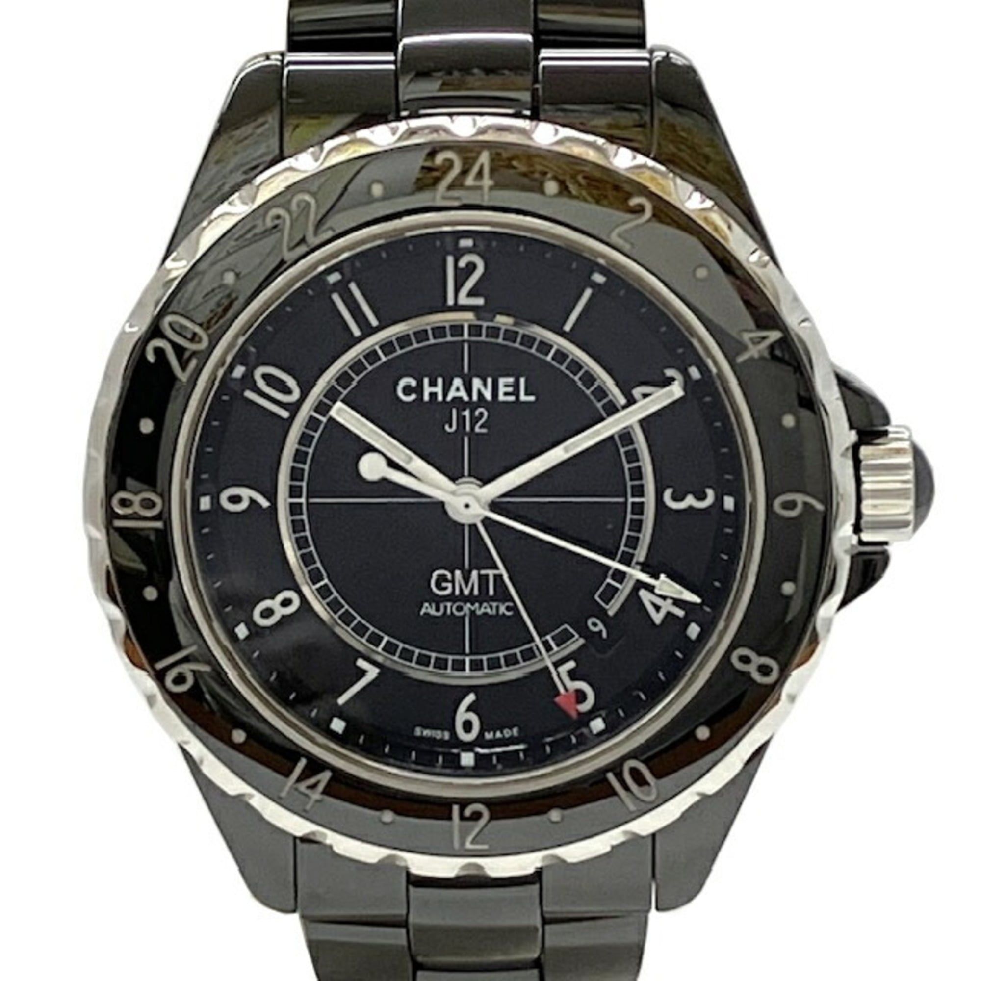 CHANEL J12 GMT H2012 Black Ceramic Automatic Watch for Men