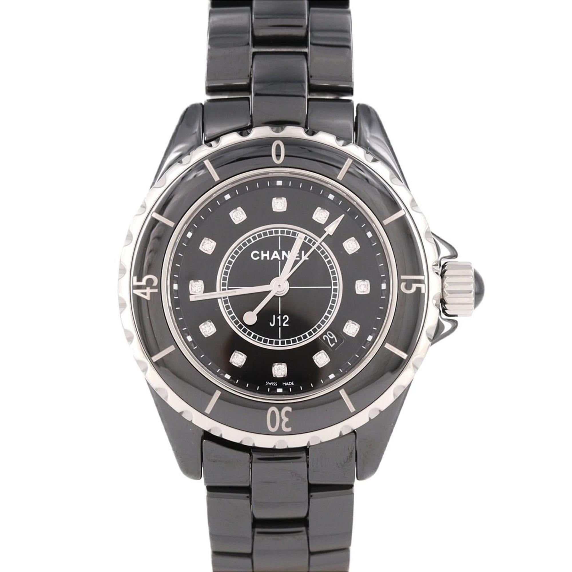 Chanel J12 33mm Ceramic 12P H1625 Quartz Watch