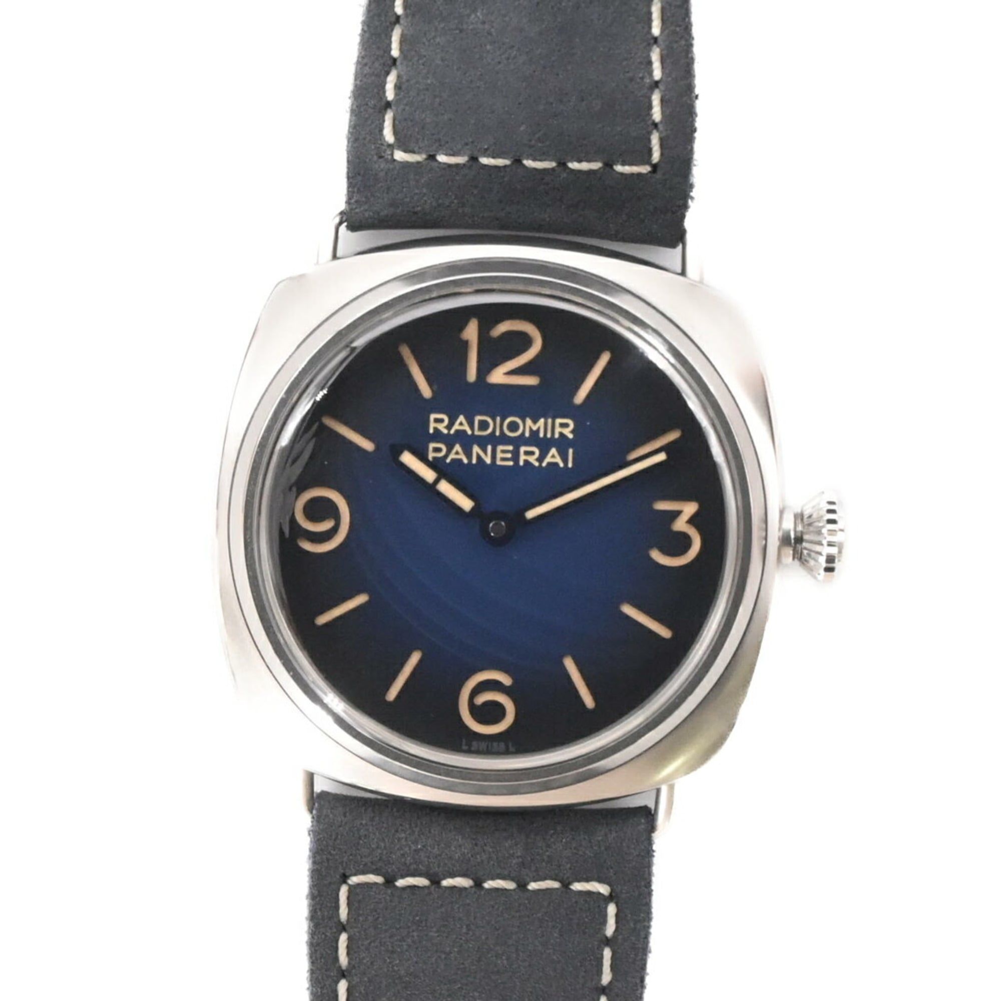 PANERAI Radiomir Tre Giorni 45mm Watch with Blue Dial PAM01335