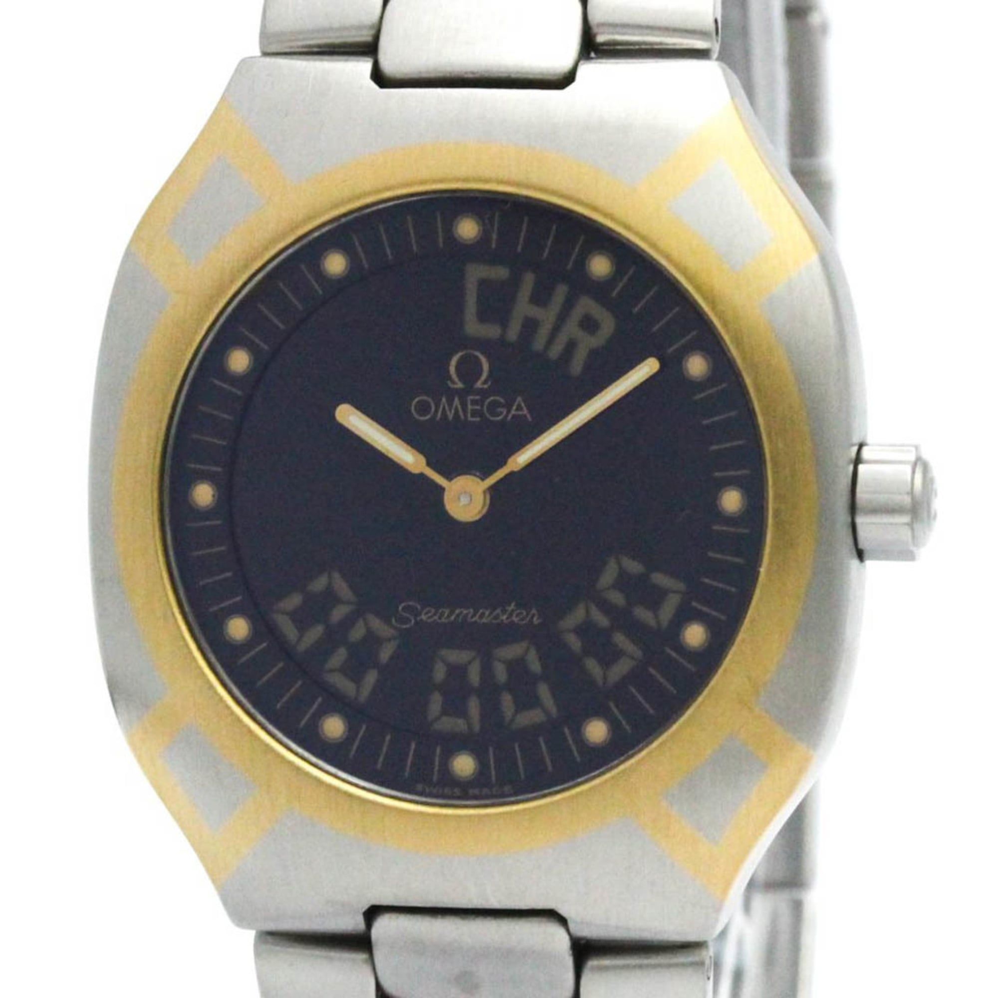 OMEGA Seamaster Polaris Analog Digital 18K Gold Steel Watch 2540.50 Polished
