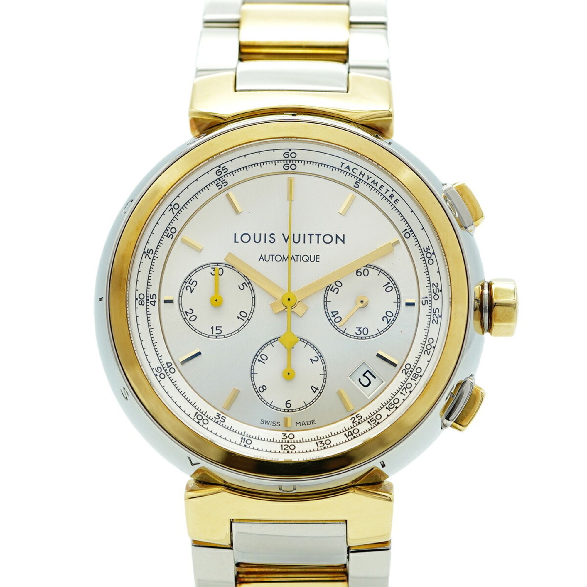 Louis Vuitton Tambour Q112L Silver Dial Men's Watch