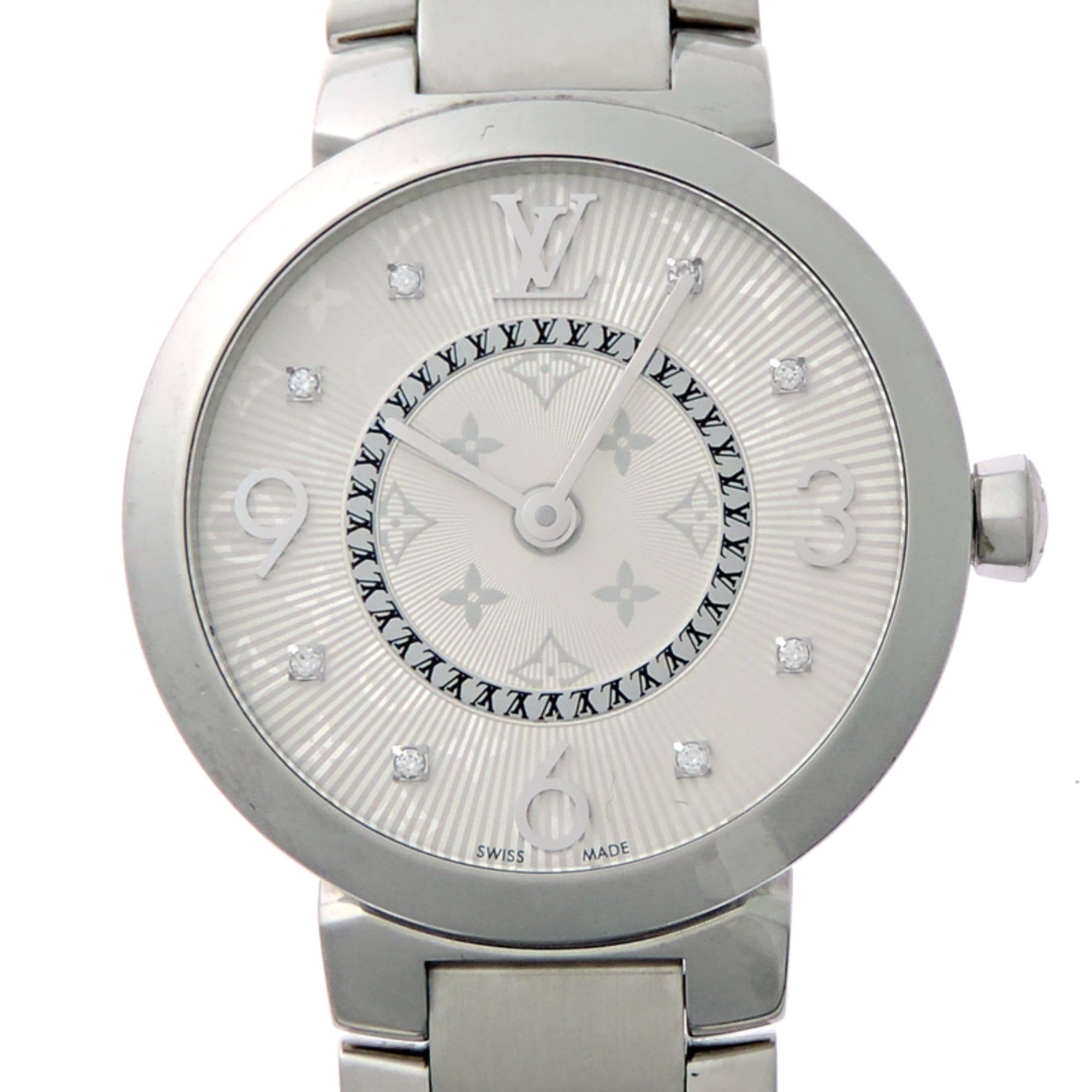 Louis Vuitton Tambour Slim 8P Diamond Women's Watch Q12MG