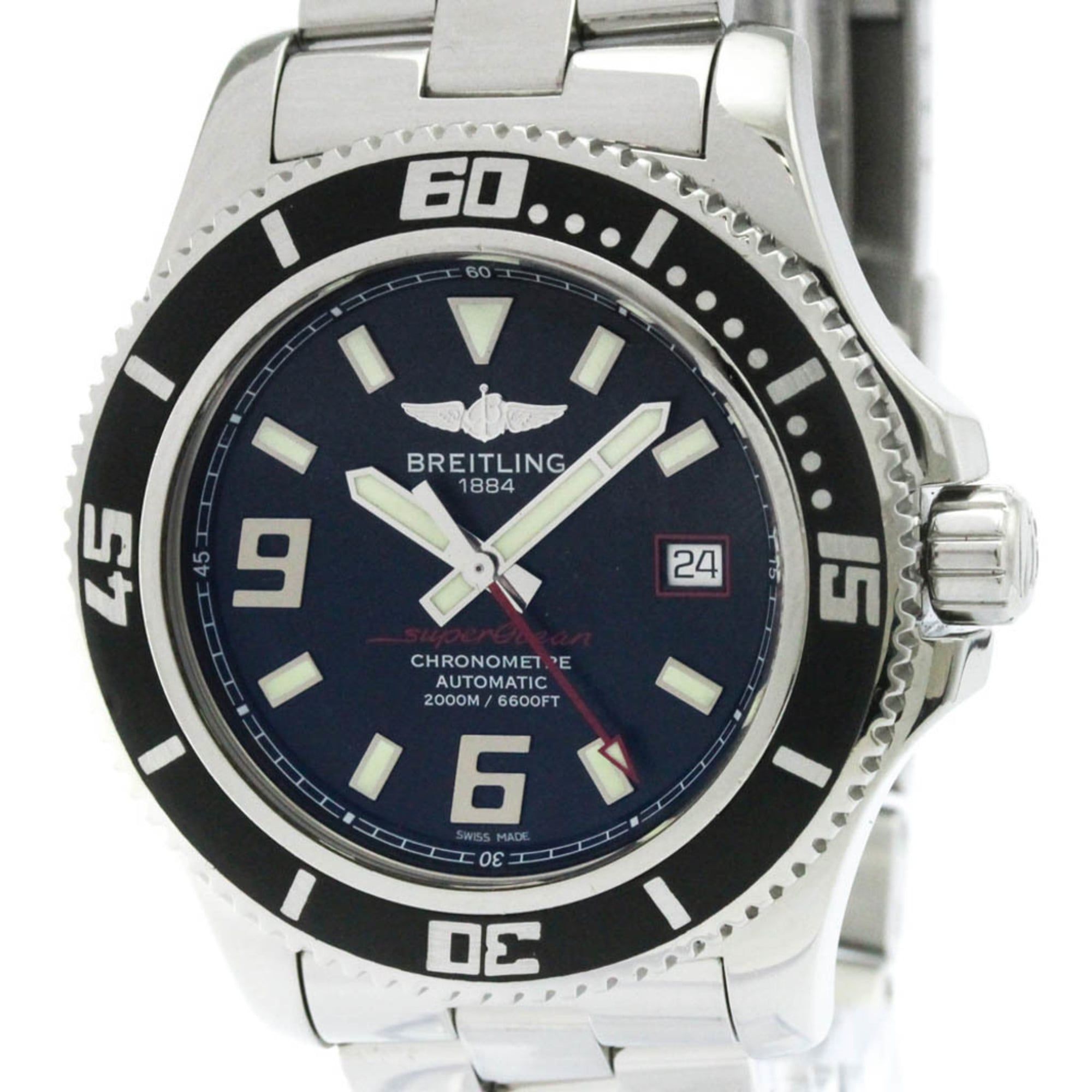 BREILING Superocean 44 Steel Automatic Mens Watch A17391 Polished
