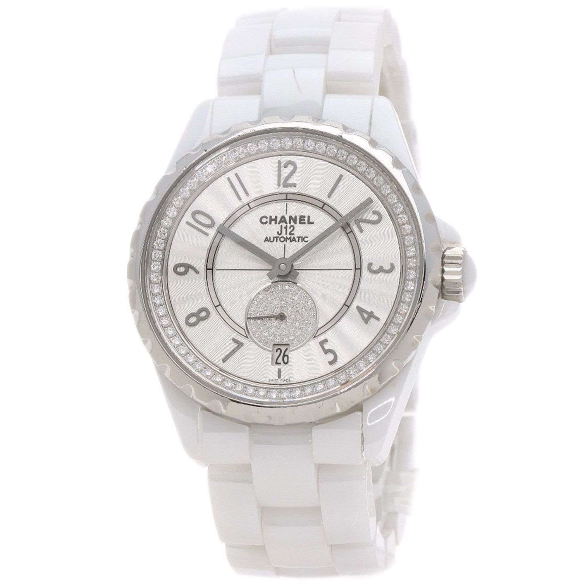 Chanel H3841 J12-365 Diamond White Ceramic Watch for Boys