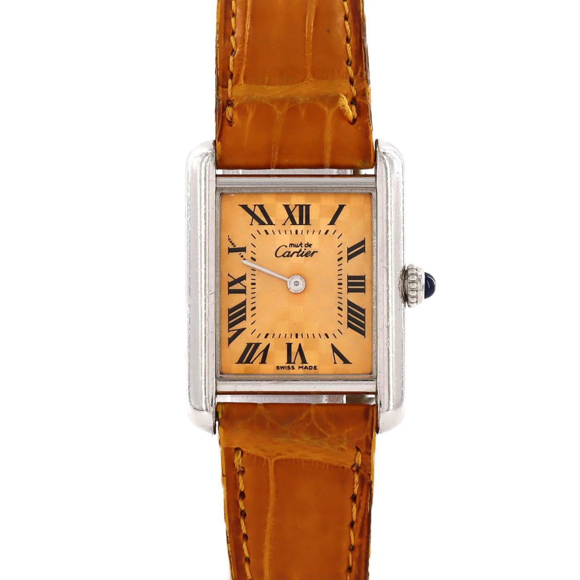 Cartier Must Tank SM W1017654 Silver Quartz Watch