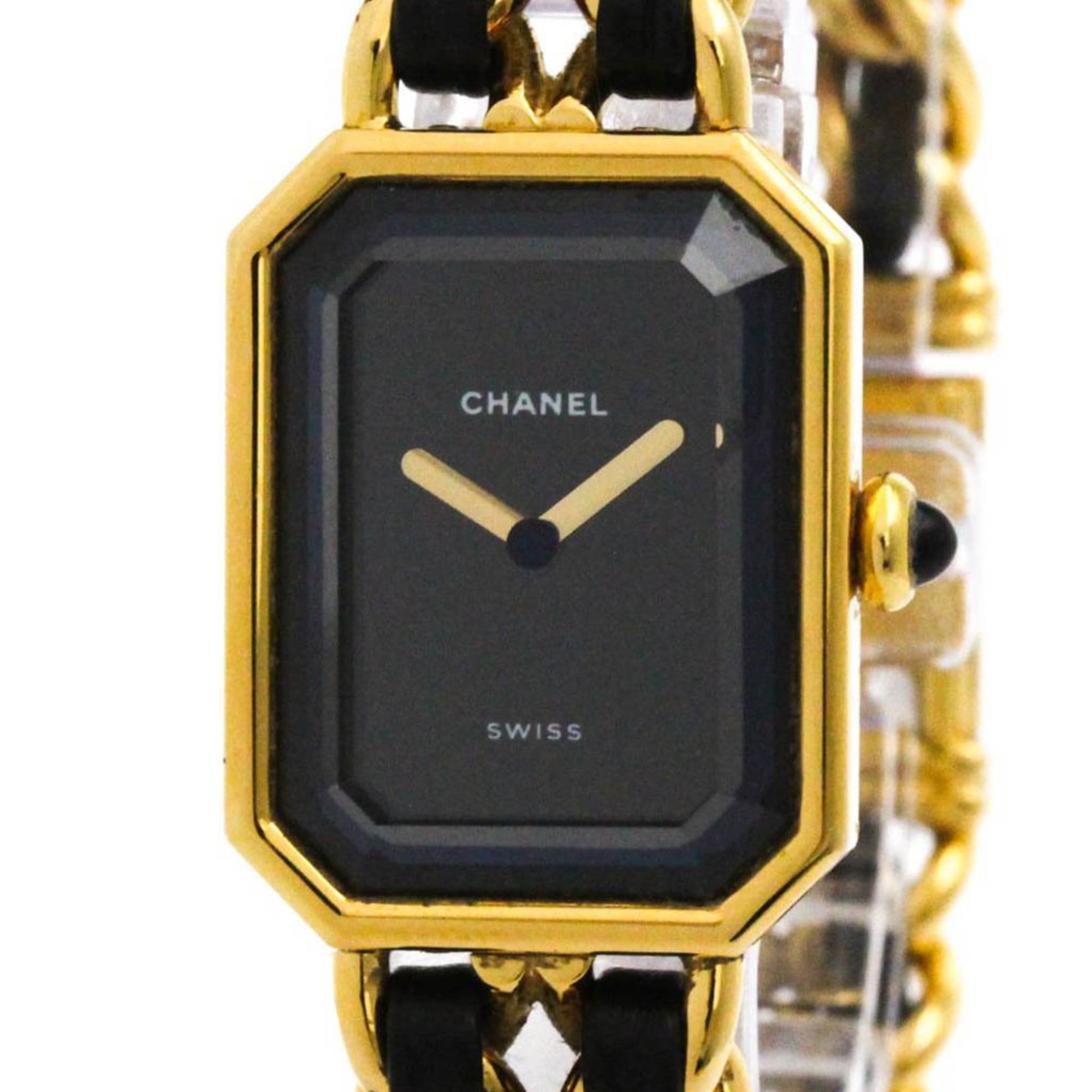 CHANEL Premiere Size L Gold Plated Quartz Ladies Watch H0001