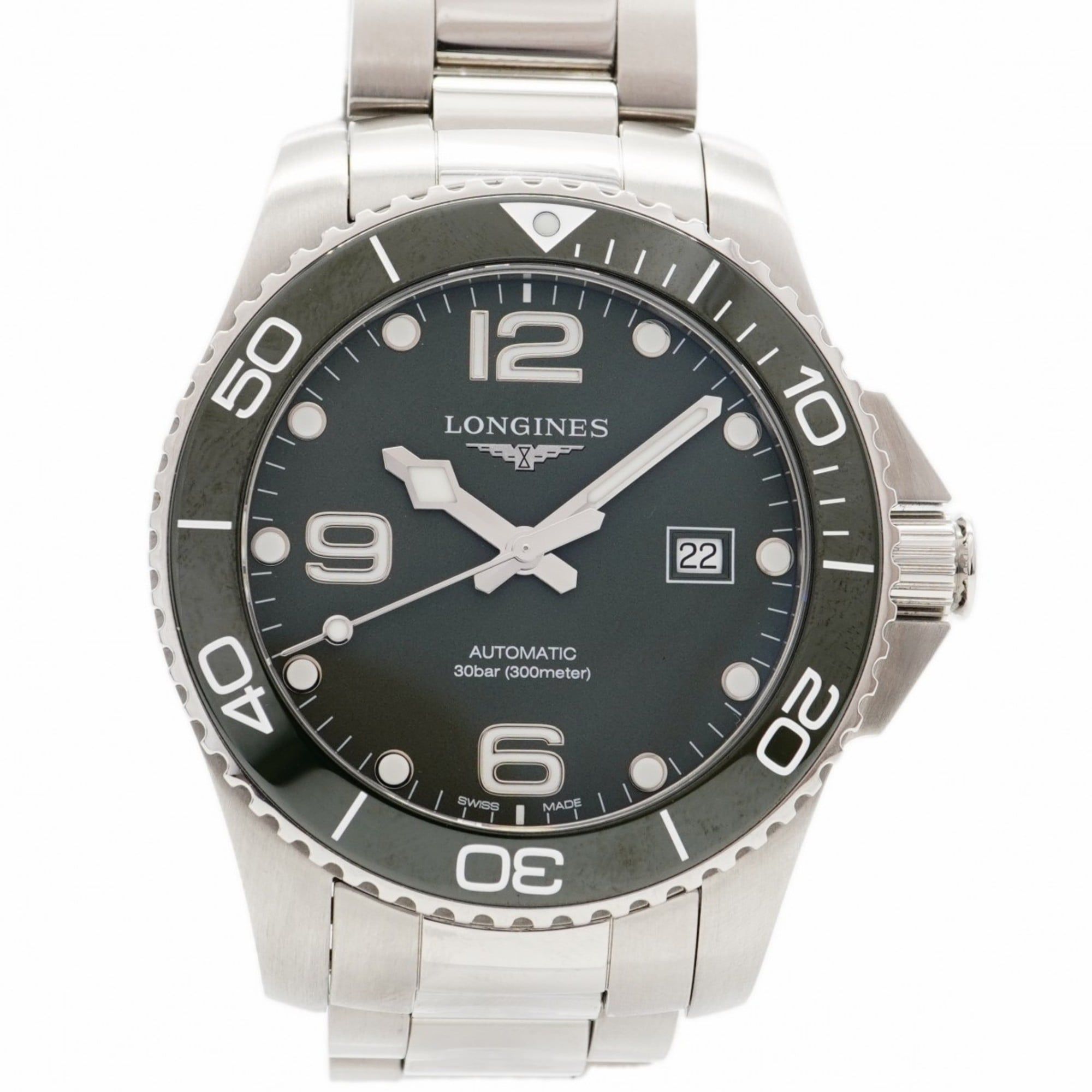 Longines HydroConquest L3.782.4 Green Dial Men's Watch