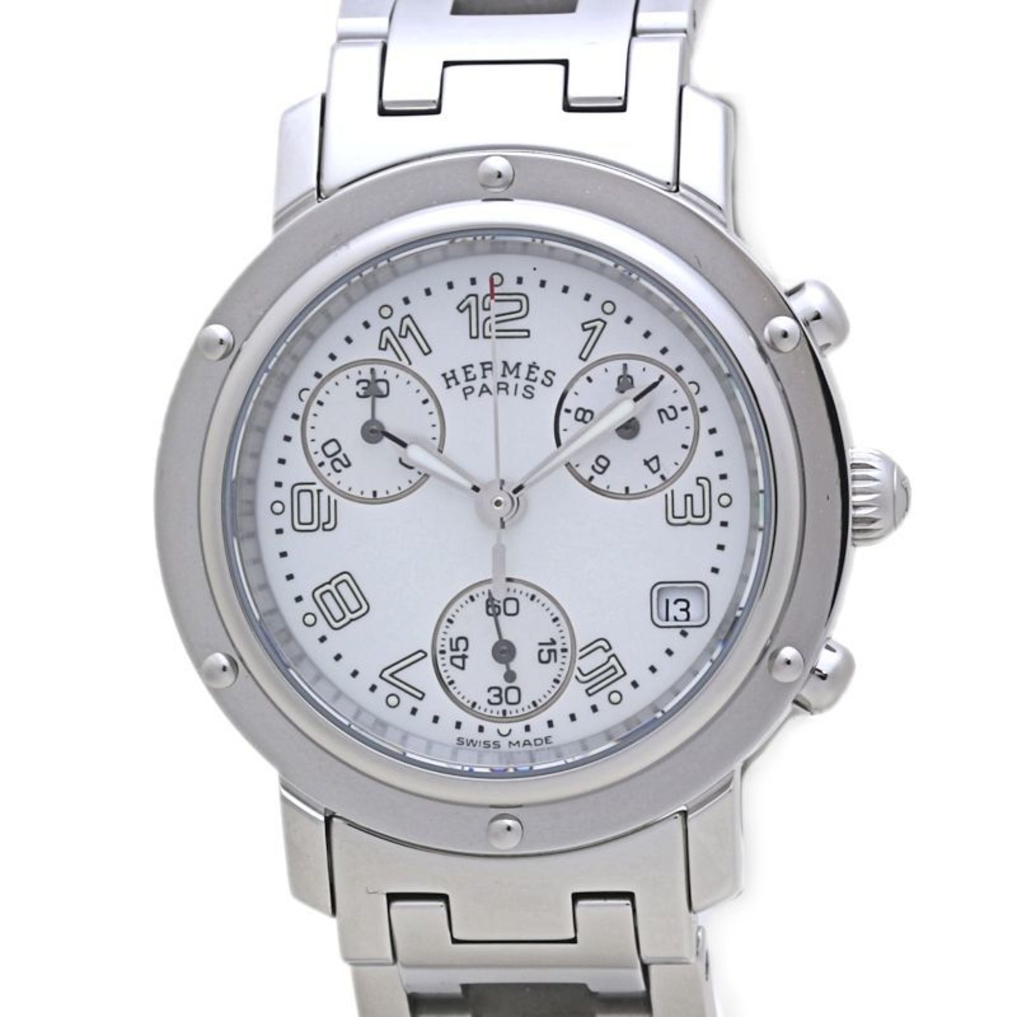 HERMES Women's Clipper Nacle Chronograph Watch with New Buckle, CL1.310.212, 3842SS, 40054