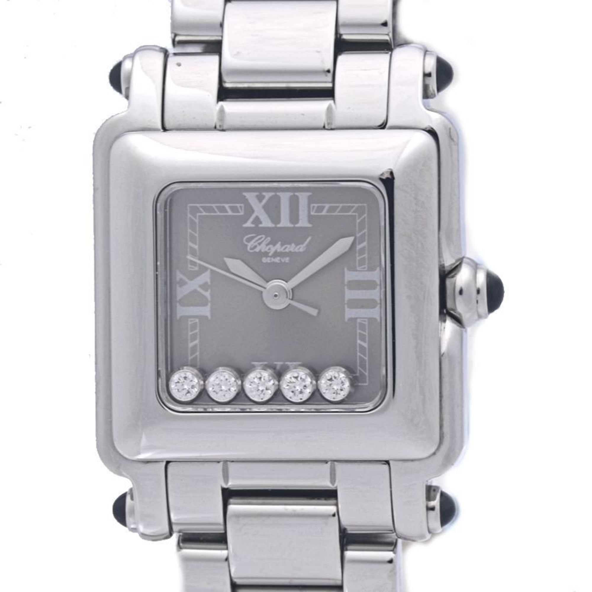 Chopard Happy Sport Square 5-Piece Diamond Watch 278893-3006 27 8893-23 Women's Stainless Steel 4027