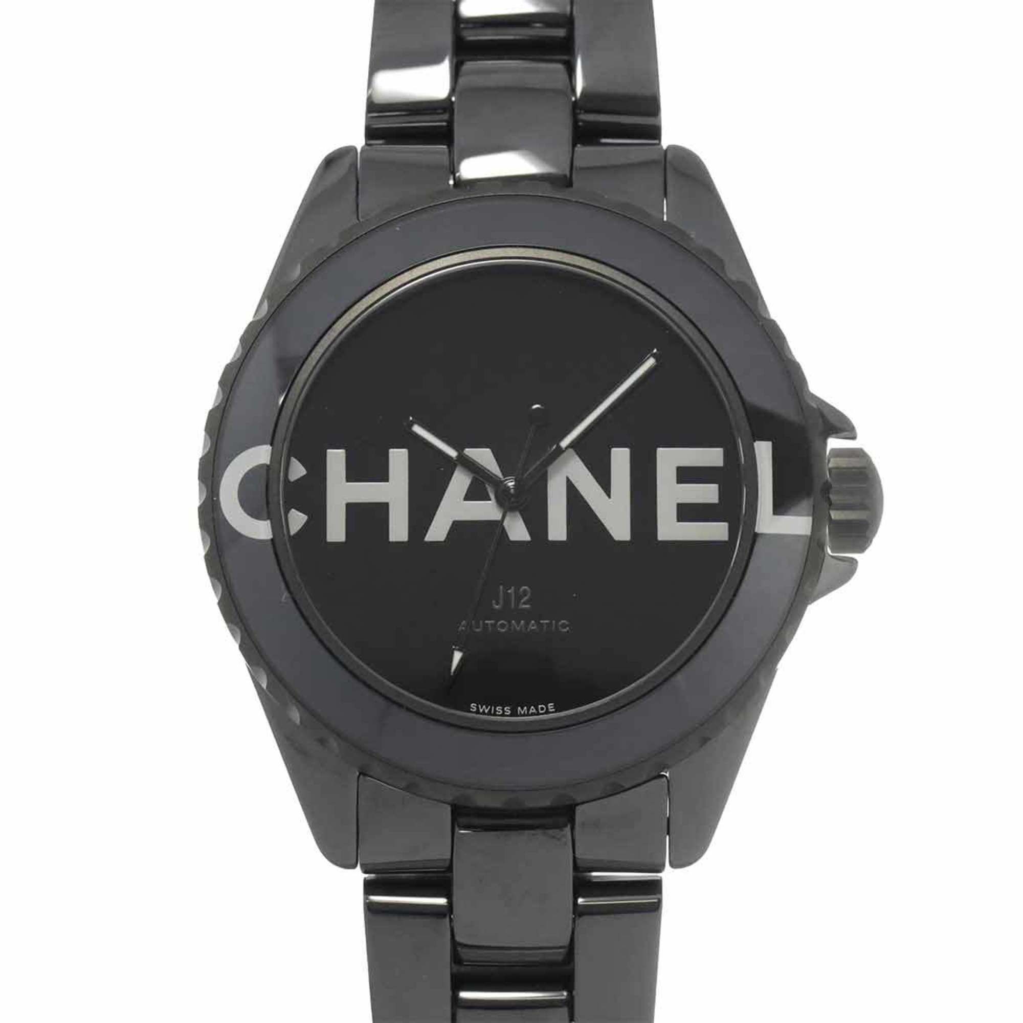 Chanel J12 38mm Wanted de H7418 Men's Watch, Black Ceramic, Date, Automatic