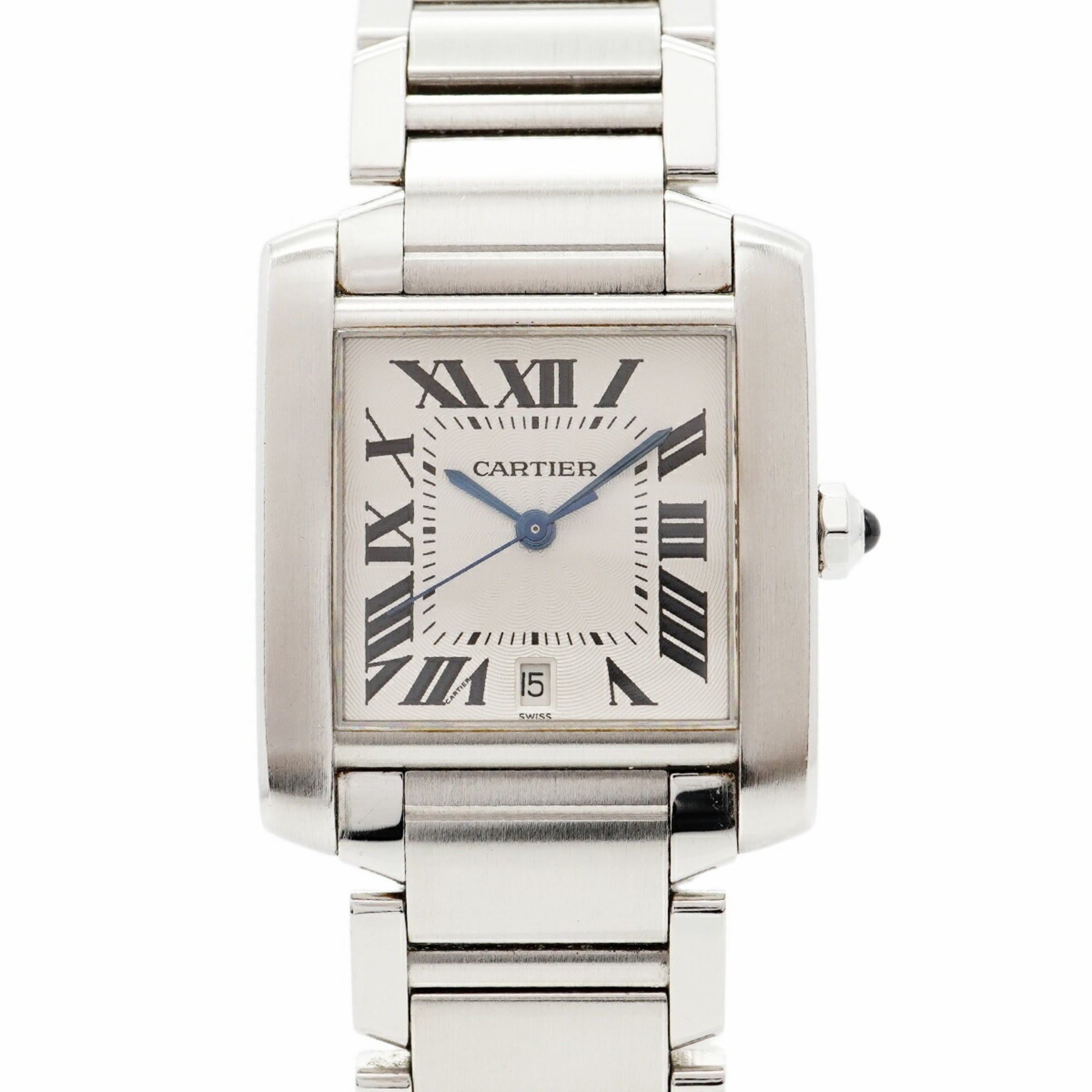 Cartier Tank FranÃ§aise LM W51002Q3 Silver Dial Watch for Men and Women
