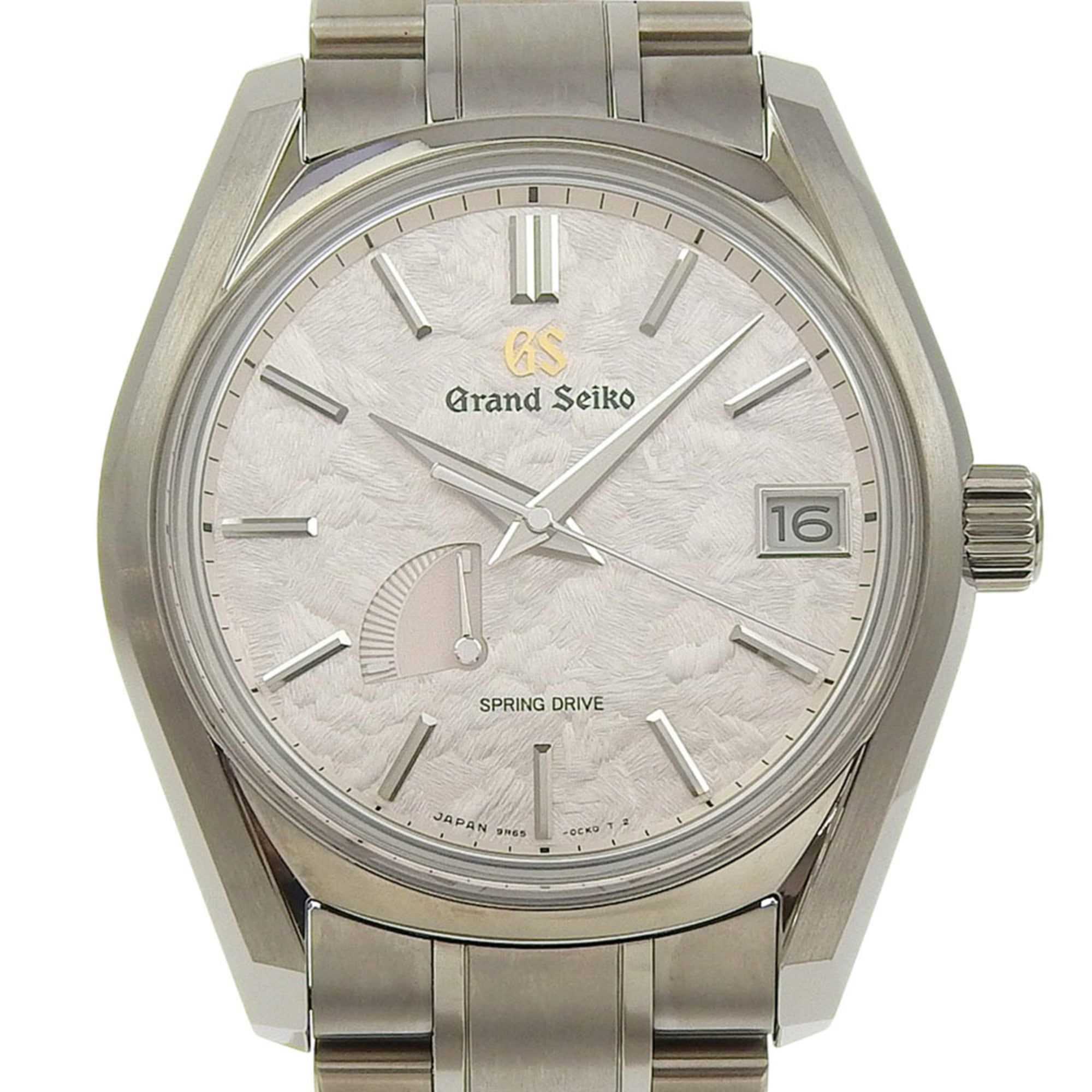 Like new Grand Seiko SEIKO 9R65 0DG0 SBGA443 watch with a Hanaikada (flower raft) dial and grayish p