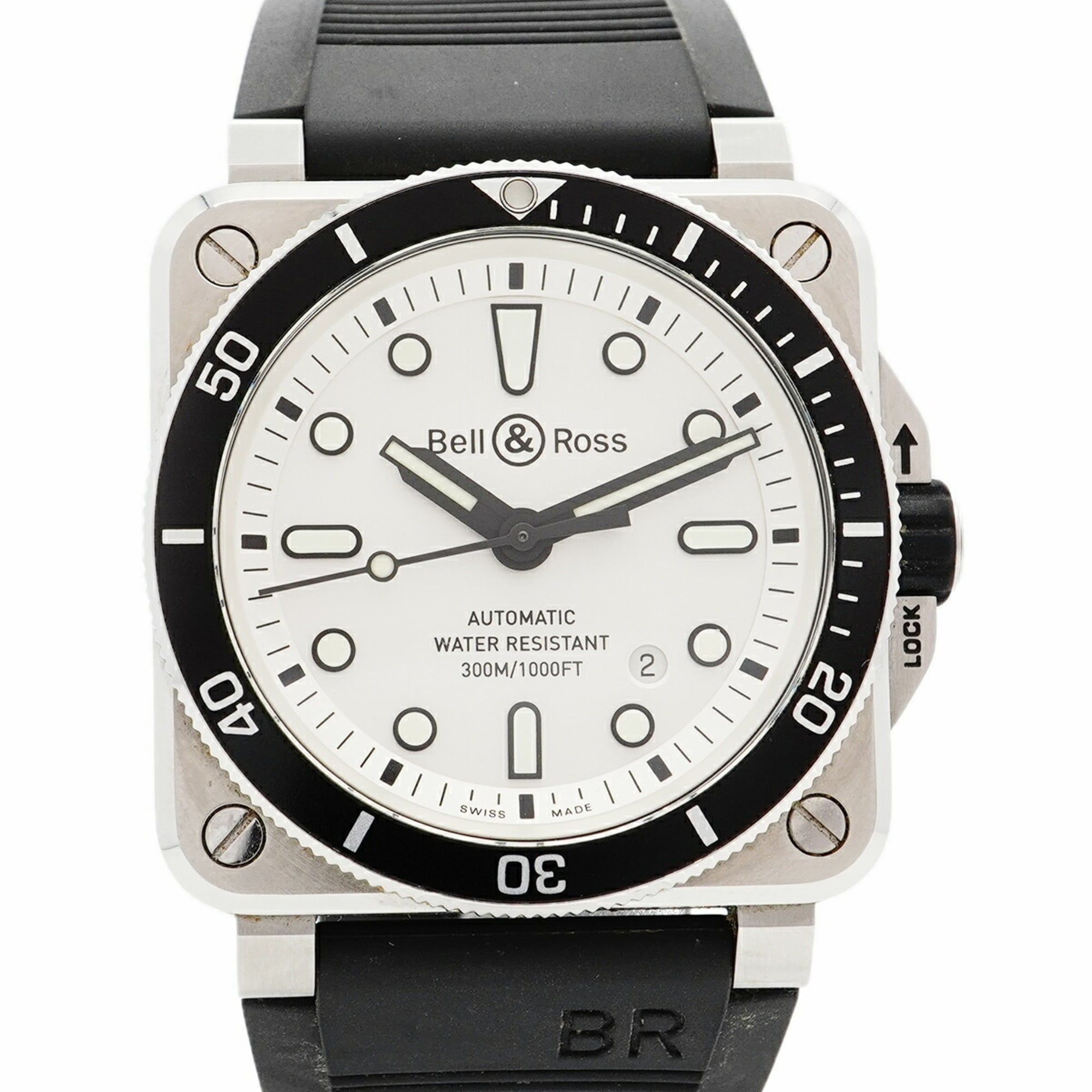 Bell & Ross BR03 Diver White BR0392-D-WH-ST SRB Silver Dial Men's Watch