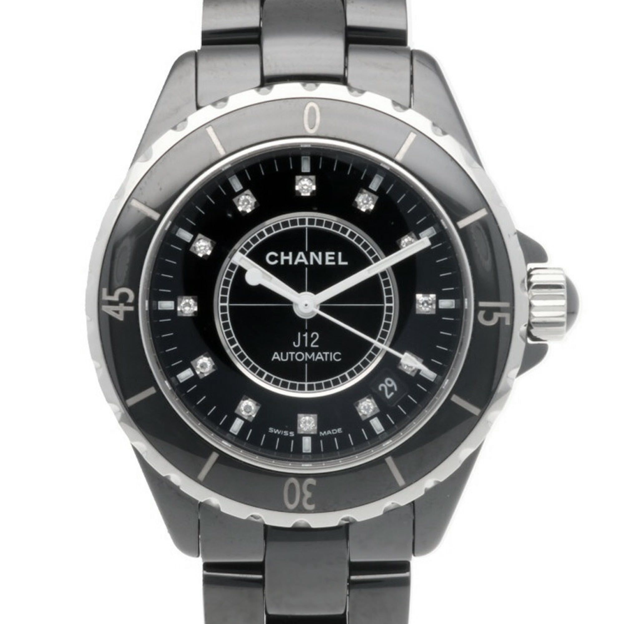 Chanel J12 Watch Stainless Steel H1626 Automatic Men's CHANEL 12P Diamond