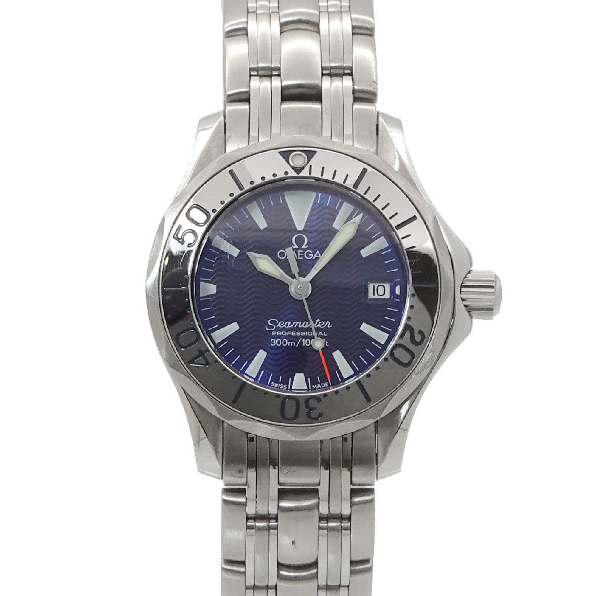 OMEGA Seamaster 300 Professional 2285 80 Women's Watch with Date, Navy Blue, Quartz Movement